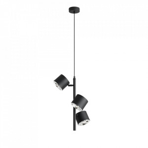 Lustra neagra din metal cu 3 becuri Bot Quiet Object