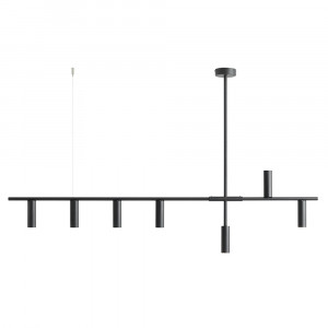 Lustra neagra din metal cu 7 becuri Trevo Quiet Object
