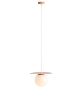 Lustra rosu corai/alba din metal Loop M Quiet Object