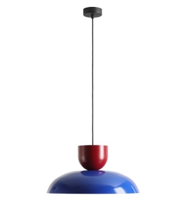 Lustra rosu vin/albastru cobalt din metal Ella Aldex