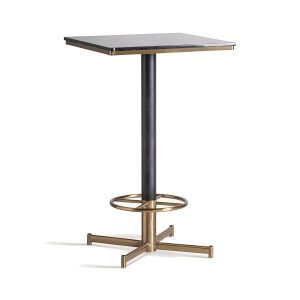 Masa bar aurie/neagra din metal 65x65 cm Mhere Vical Home