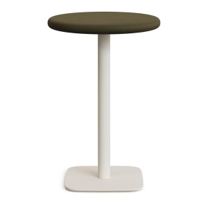 Masa bar exterior alba/maro din ciment 70 cm Dina Kave Home