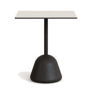 Masa bar exterior alba/neagra din ciment 68x68 cm Tiaret Low Kave Home