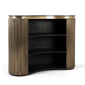 Masa bar maro/neagra din marmura 57x145 cm Sambhal Giner y Colomer