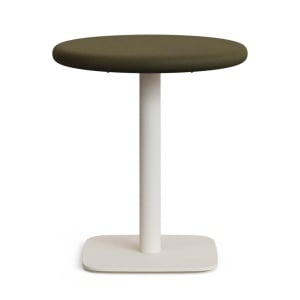 Masa bistro exterior alba/maro din ciment 70 cm Dina Kave Home