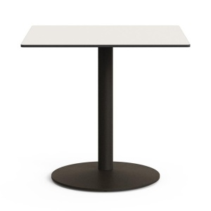 Masa bistro exterior alba/verde din metal 80x80 cm Esilda Kave Home