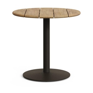 Masa bistro exterior maro/verde din lemn 80 cm Esilda Kave Home