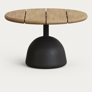 Masa cafea maro deschis/neagra din lemn 55 cm Saura Kave Home