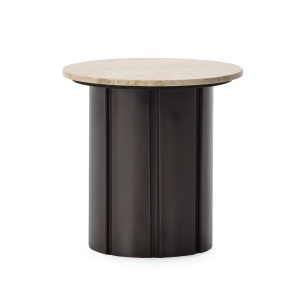 Masa de cafea bej din piatra 45 cm Louis Thai Natura