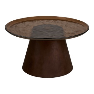 Masa de cafea din sticla maro 80 cm Orvieto House Nordic