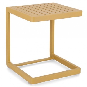 Masa de cafea exterior galben mustar din metal 40x40 cm Konnor Bizzotto