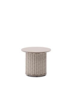 Masa de cafea exterior grej din metal 50 cm Sedalis Kave Home