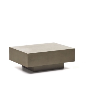 Masa de cafea exterior gri din ciment 60x80 cm Rustella Kave Home