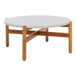 Masa de cafea exterior gri/maro din ciment 85 cm Terracina House Nordic