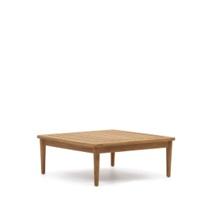 Masa de cafea exterior maro din lemn 80x80 cm Portitxol Kave Home
