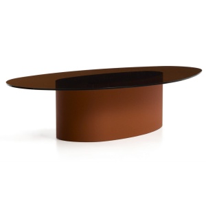 Masa de cafea maro din metal 80x140 cm Olir Kave Home