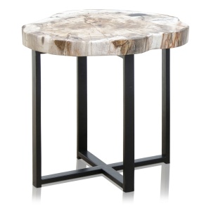 Masa de cafea maro/neagra din lemn 45x52 cm Petriffied Wood Versmissen