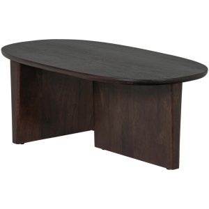 Masa de cafea maro neagra din lemn 60x110 cm Seam Woood