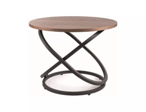 Masa de cafea maro/neagra din metal 60 cm Eos The Home Collection