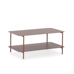 Masa de cafea maro teracota din metal 58x90 cm Beatrix The Home Collection