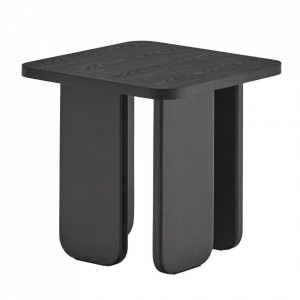Masa de cafea neagra din lemn 48x48 cm Arq Teulat