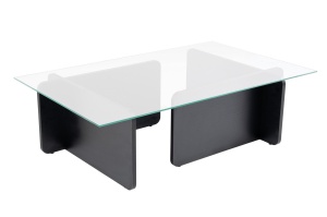 Masa de cafea neagra din sticla 65x105 cm Flavio The Home Collection