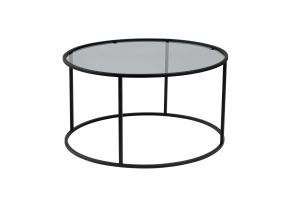 Masa de cafea neagra/gri din metal 80 cm Aurum Nordure