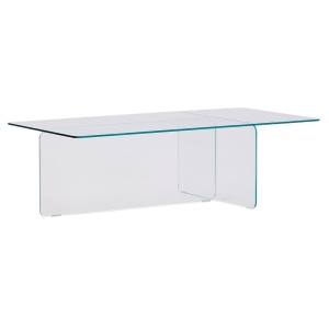 Masa de cafea transparenta din sticla 60x120 cm Zaren Kave Home