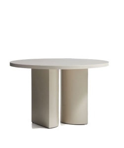 Masa dining ecru din lemn 120 cm Nealy Dark Kave Home