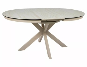 Masa dining extensibila crem 120x120(160) cm Porto The Home Collection