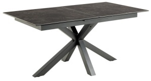 Masa dining extensibila din ceramica neagra 90x168(210) cm Heaven Fairbanks Quiet Object