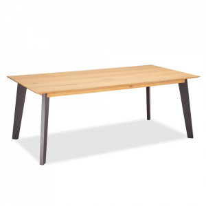 Masa dining extensibila maro din lemn de stejar 90x180 cm Sentosa Furnhouse