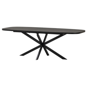Masa dining extensibila neagra 90x180(220) cm Arros Woood