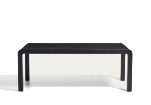 Masa dining extensibila neagra din lemn 100x200(280) cm Erisia Kave Home