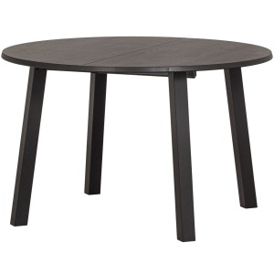 Masa dining extensibila neagra din lemn 120x160(200) cm Lange Woood