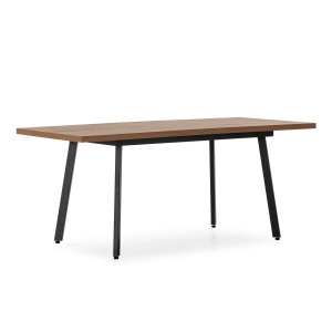 Masa dining extensibila neagra/maro din lemn 85x138(178) cm Blau The Home Collection