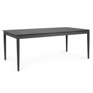 Masa dining exterior extensibila gri antracit din metal 100x200(300) cm Nebula Bizzotto