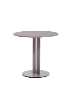 Masa dining exterior grej din metal 80 cm Sedalis Kave Home