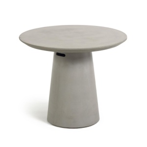 Masa dining exterior gri din ciment 90 cm Itai Kave Home