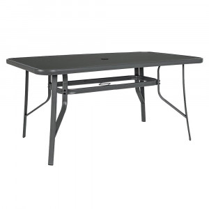 Masa dining exterior gri din metal 90x150 cm Martinez Bizzotto