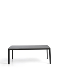 Masa dining exterior gri grafit din piatra 90x180 cm Anafi Kave Home