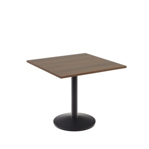 Masa dining exterior maro/neagra din metal 90x90 cm Esilda Kave Home