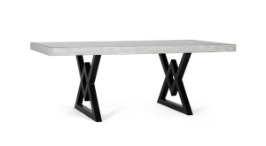 Masa dining gri/neagra din lemn 100x200 cm Jones Giner y Colomer