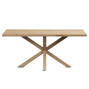 Masa dining maro deschis din lemn 100x180 cm Argo Kave Home