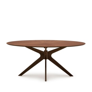 Masa dining maro inchis din lemn 110x180 cm Naanim Kave Home