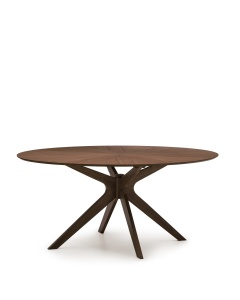Masa dining maro inchis din lemn 110x180 cm Naanim Kave Home