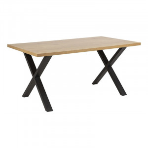 Masa dining maro/neagra din melamina si metal 90x160 cm Wales Matt Actona Company