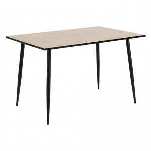 Masa dining maro/neagra din metal 80x120 cm Wilma Quiet Object