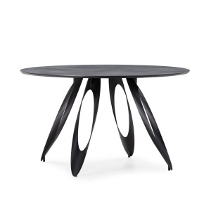 Masa dining neagra din ciment 130 cm Anora The Home Collection