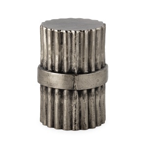 Masa laterala argintie din metal 36 cm Liard Thai Natura